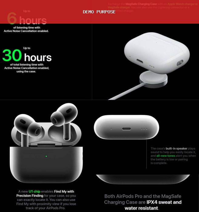 Airpods Pro 2nd Gen Wireless Charging Bluetooth Headphone