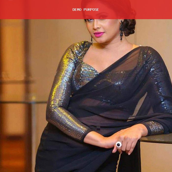 Women's Weightless Georgette Saree – Black, Elegant Drape