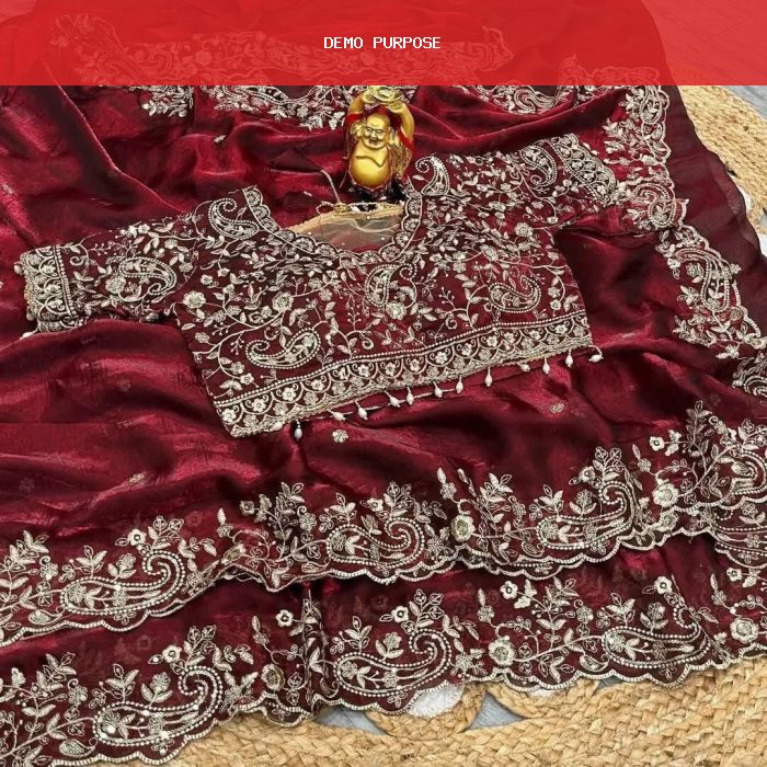 Georgette party and ocassion saree+Unstitched Blowse High qualitiey stalish and very comfortable for wmoen