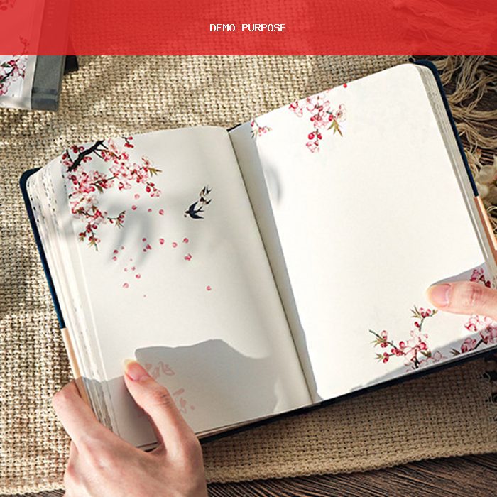 Creative Colorful Page Notebook Chinese Style Hardcover Diary Books Weekly Planner Handbook Color Inside Page for Students