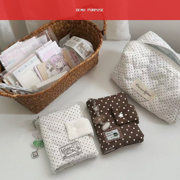 Korean Style Polka Dot M5 Hand Ledger Simple Girlish Heart Portable Binder Detachable High-value Notebook Diary High-value