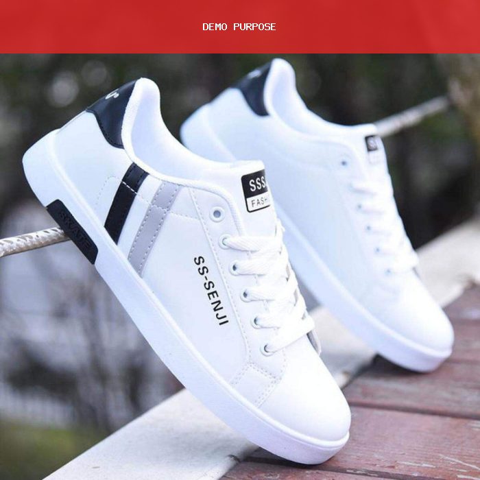Sneakers For Men Shoes Running Flyknit Lightweight Casual Sports Shoes Breathable Mesh Lace Up Fashion Sneakers Rubber Sole White