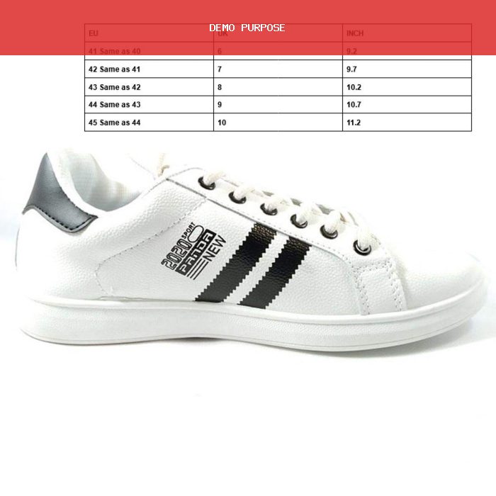 Panda Fashionable Casual White Sneakers For Men - Shoe