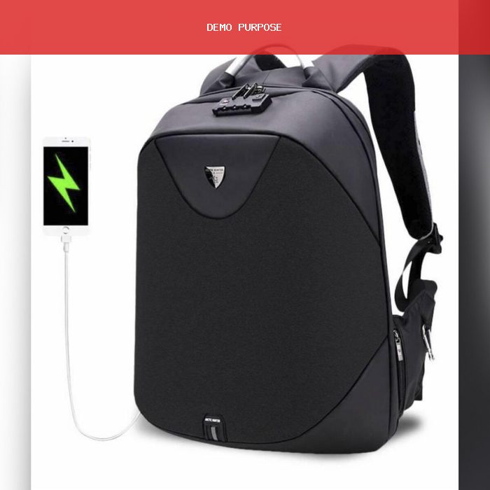 Arctic Hunter Black Anti-theft Customs Lock Backpack - Backpack